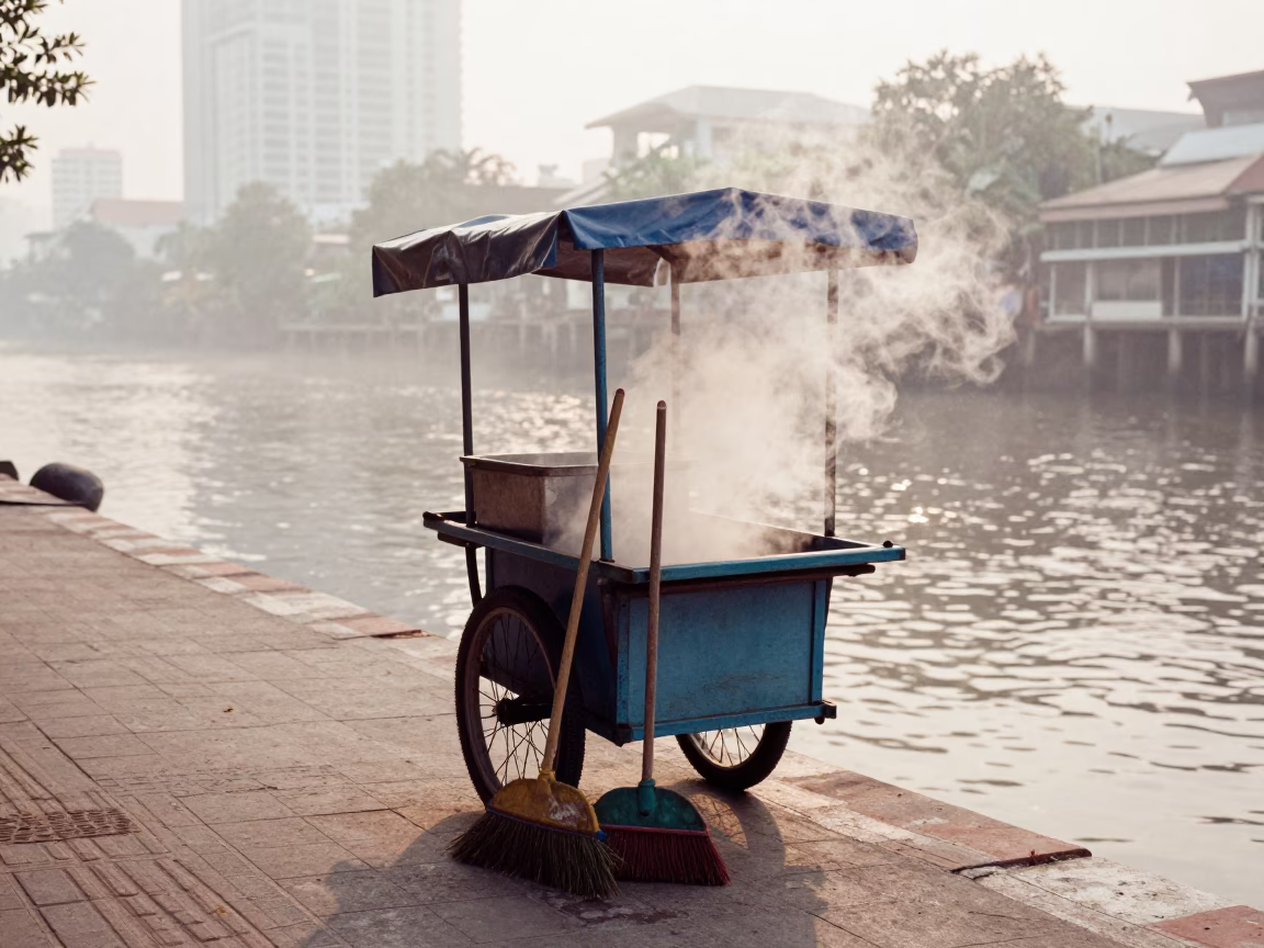 Morning Steam in Bangkok in in Bangkok, Thailand