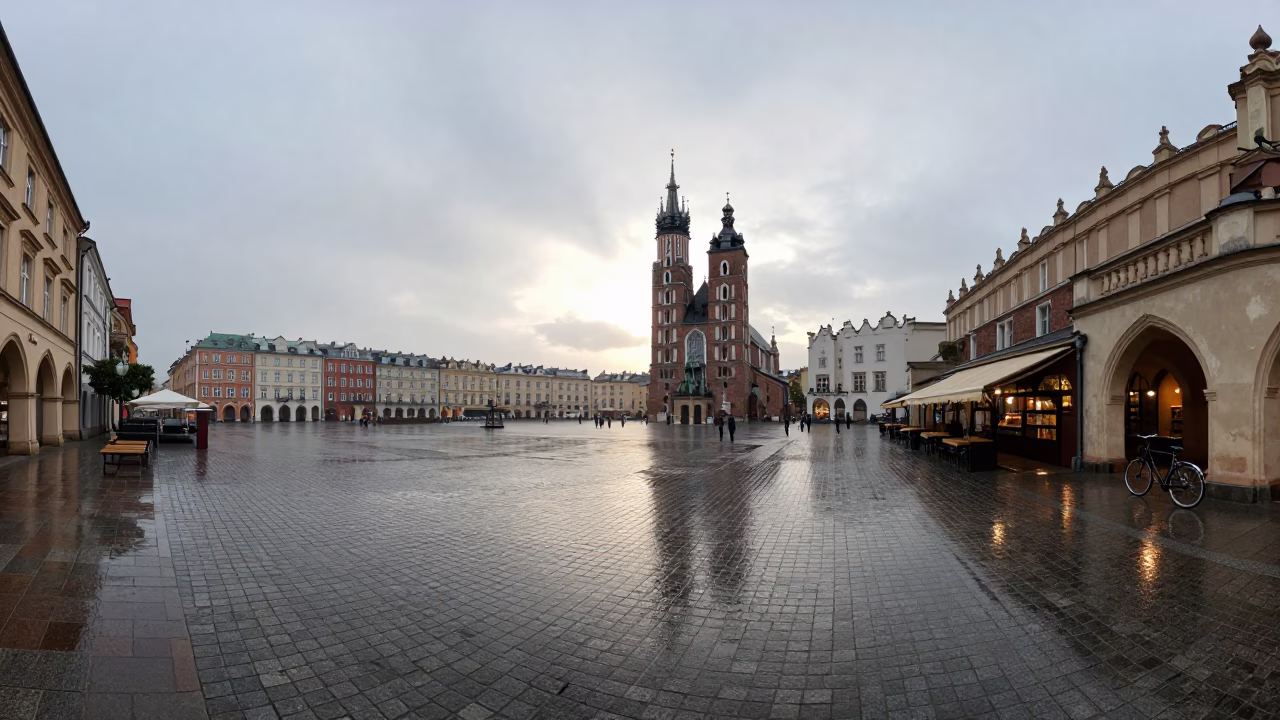 Morning Stillness in Krakow in in Krakow, Poland