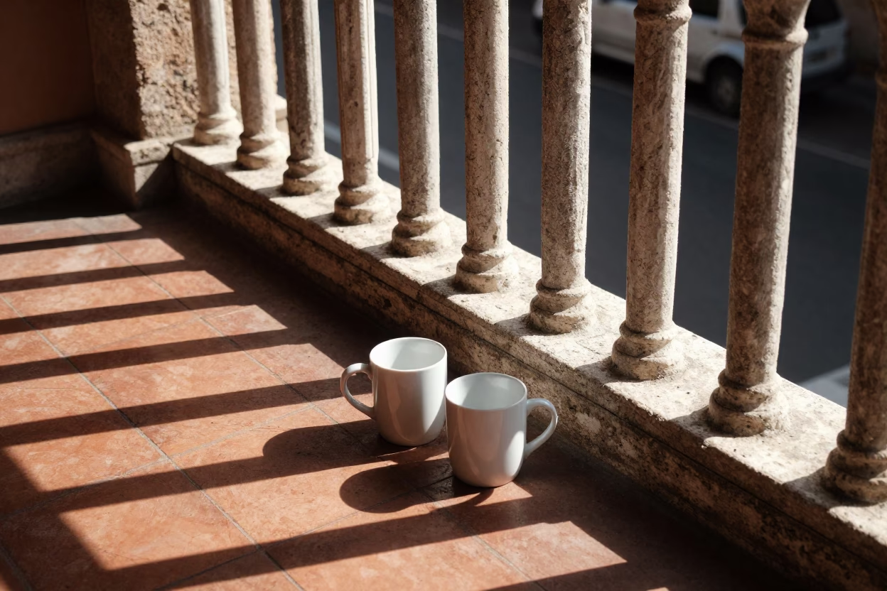 Morning Sunlight at The Late Morning Light in Rome in in Rome, Italy