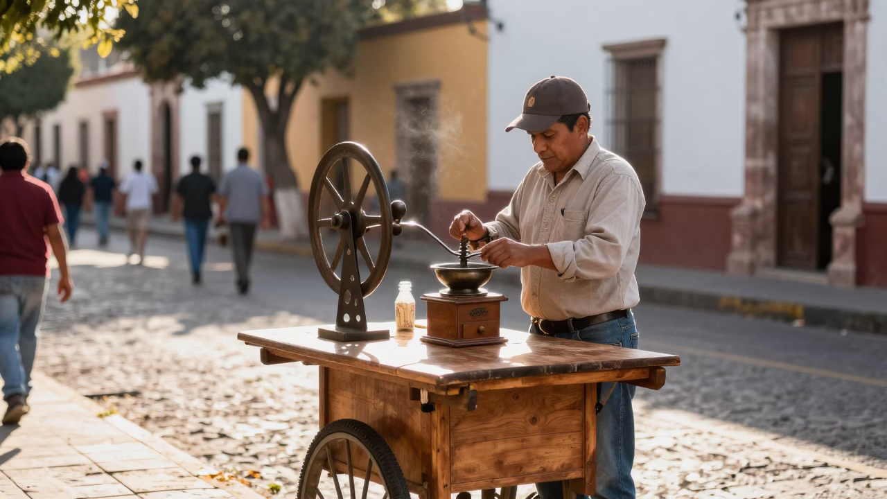 Morning Sunlight in Merida at The Late Morning Light in in Merida, Mexico