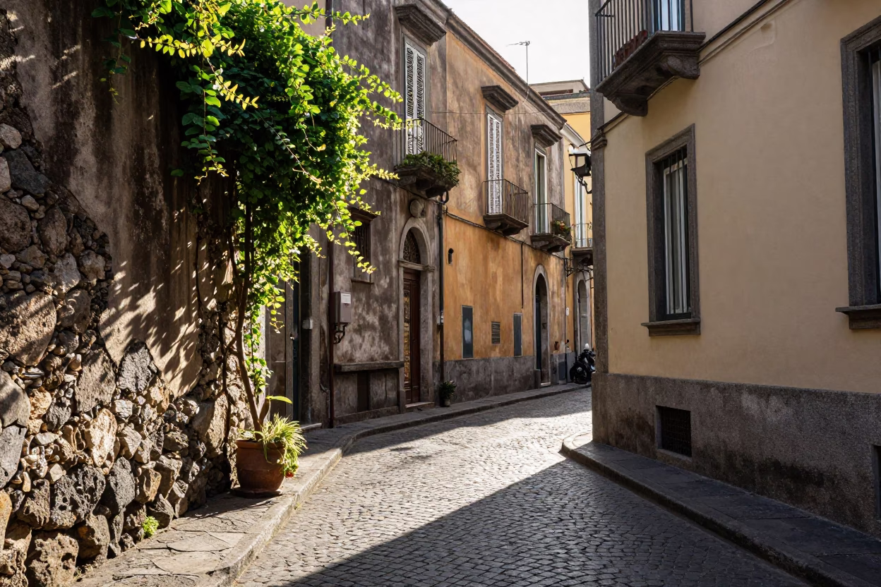 Morning Sunlight in Naples at The Late Morning Light in in Naples, Italy