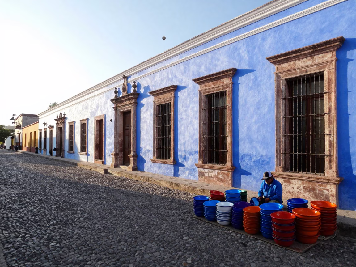 Morning Sunlight in Oaxaca at The Late Morning Light in in Oaxaca, Mexico