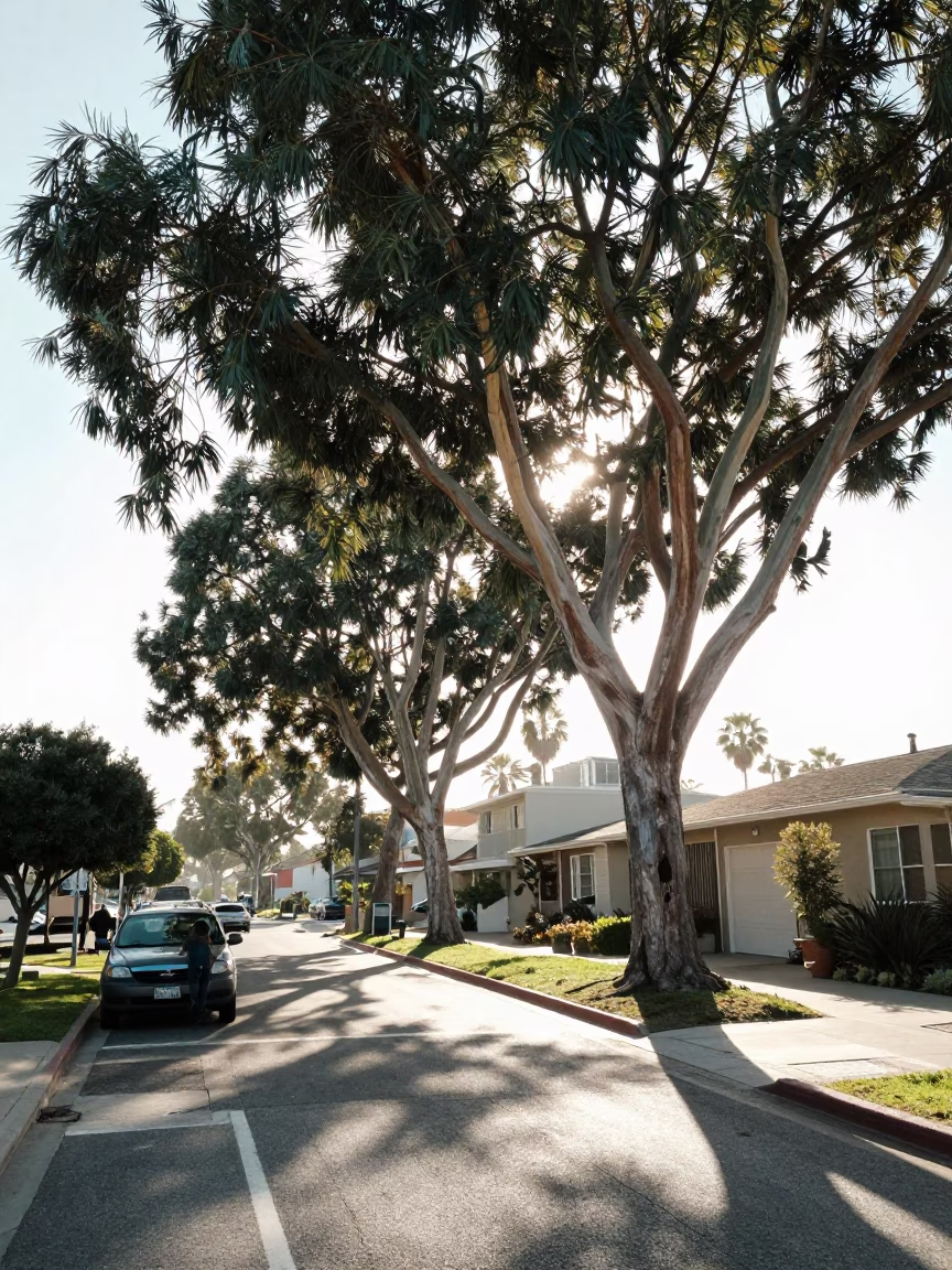 Morning Sunlight in San Diego at The Late Morning Light in in San Diego, California, United States