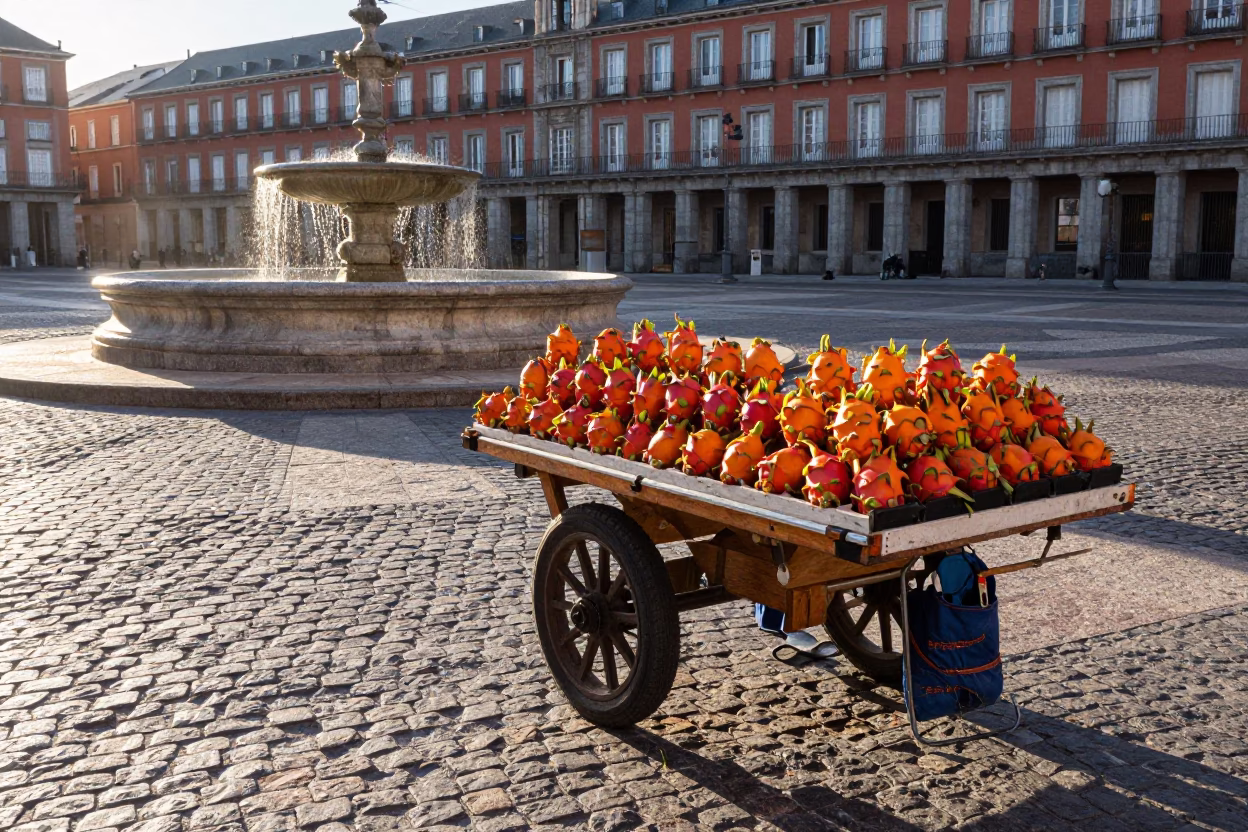 Morning Sunlight just after sunrise in Madrid in in Madrid, Spain