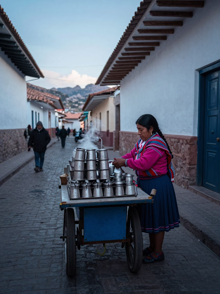 Morning Tea in Cusco in in Cusco, Peru