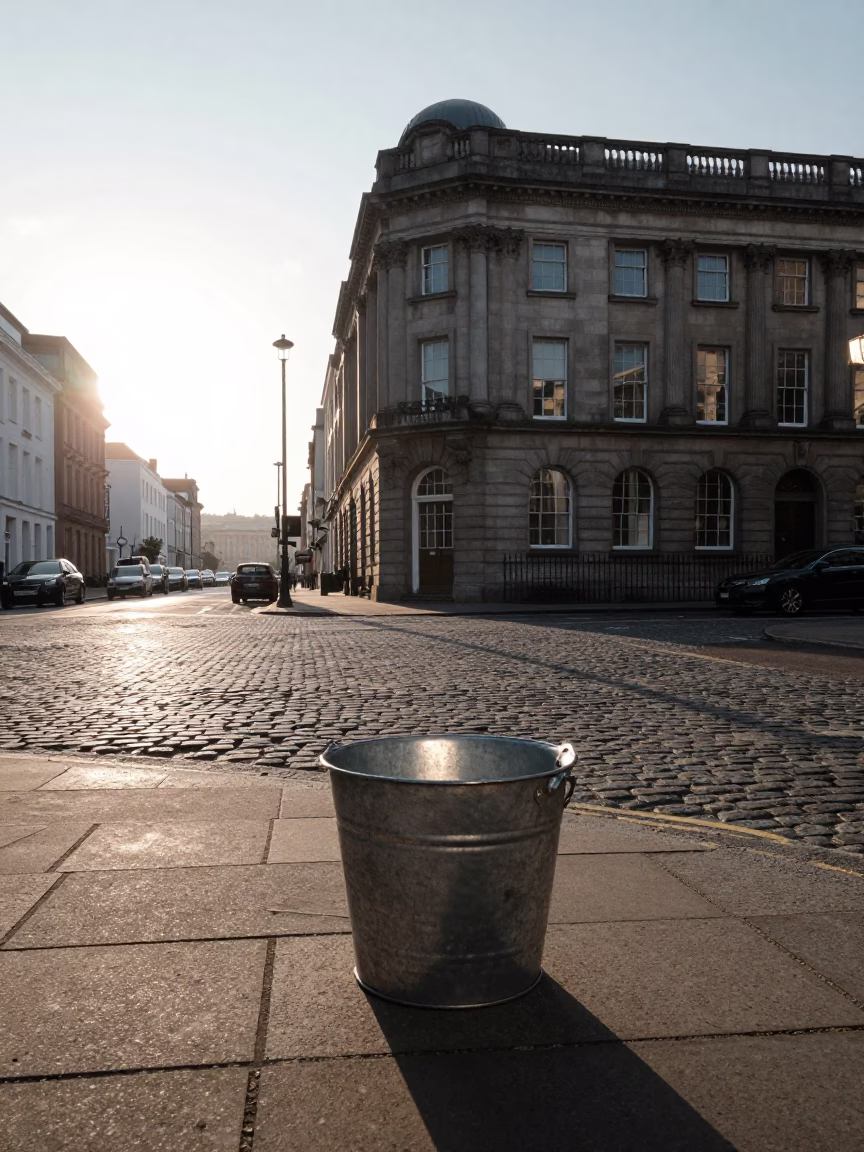 Morning UK just after sunrise in Liverpool in in Liverpool, United Kingdom