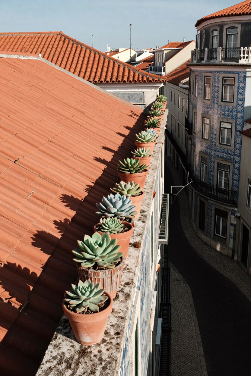 Mortar in Lisbon at Afternoon Light in in Lisbon, Portugal