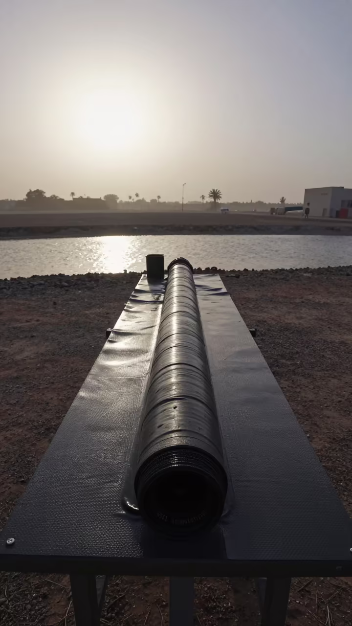 Mortar Tube Cleaning Table at Libyan Checkpoint in at a checkpoint lane in Libya