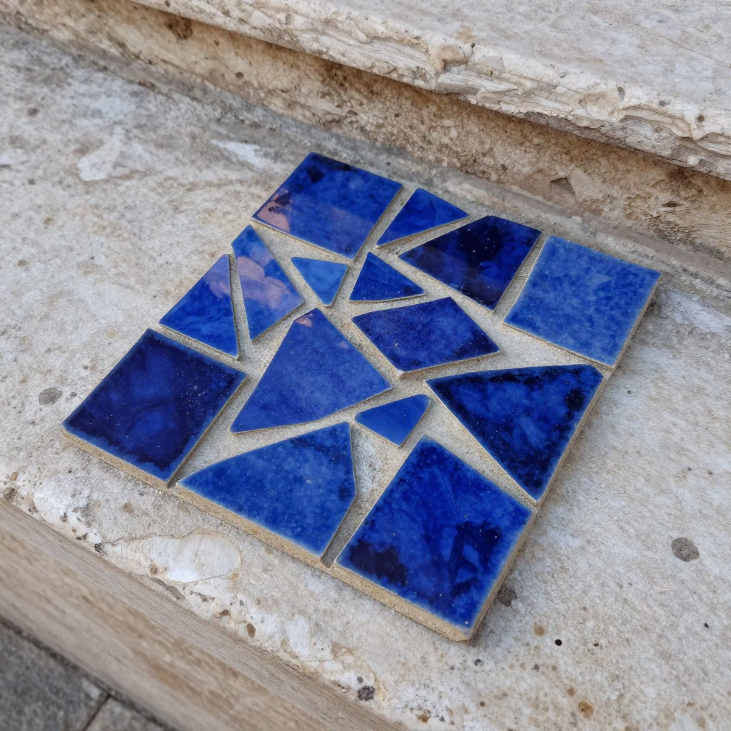 Mosaic Tile Fragments in Palermo in in Palermo, Italy