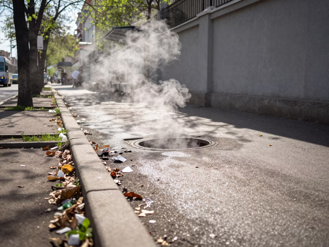 Moscow Tram Stop Steam Alley in at a tram stop in Tverskaya, Moscow