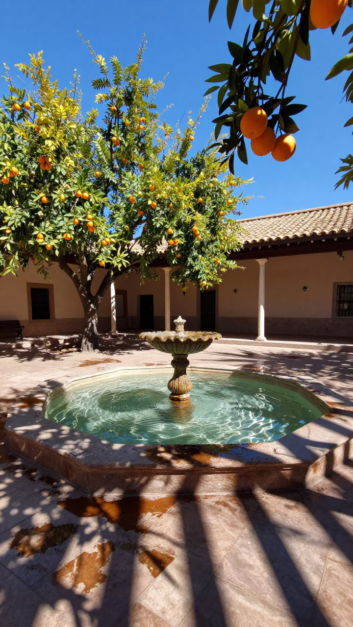 Mosque Garden Fountain Under Arizona Pagoda Roof in beneath a pagoda roof in Arizona
