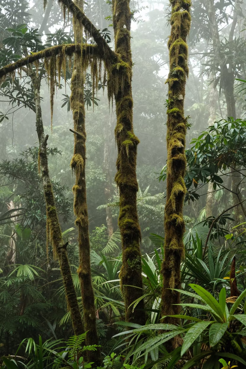 Moss Curtains in Dar es Salaam Rainforest in near Dar es Salaam