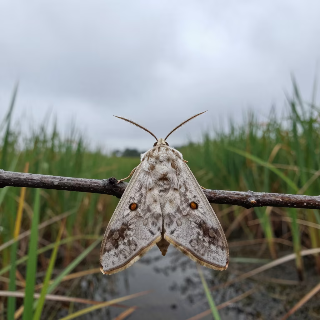 Moth Feathered Antenna Macro Kaohsiung in at the edge of a reed bed near Kaohsiung