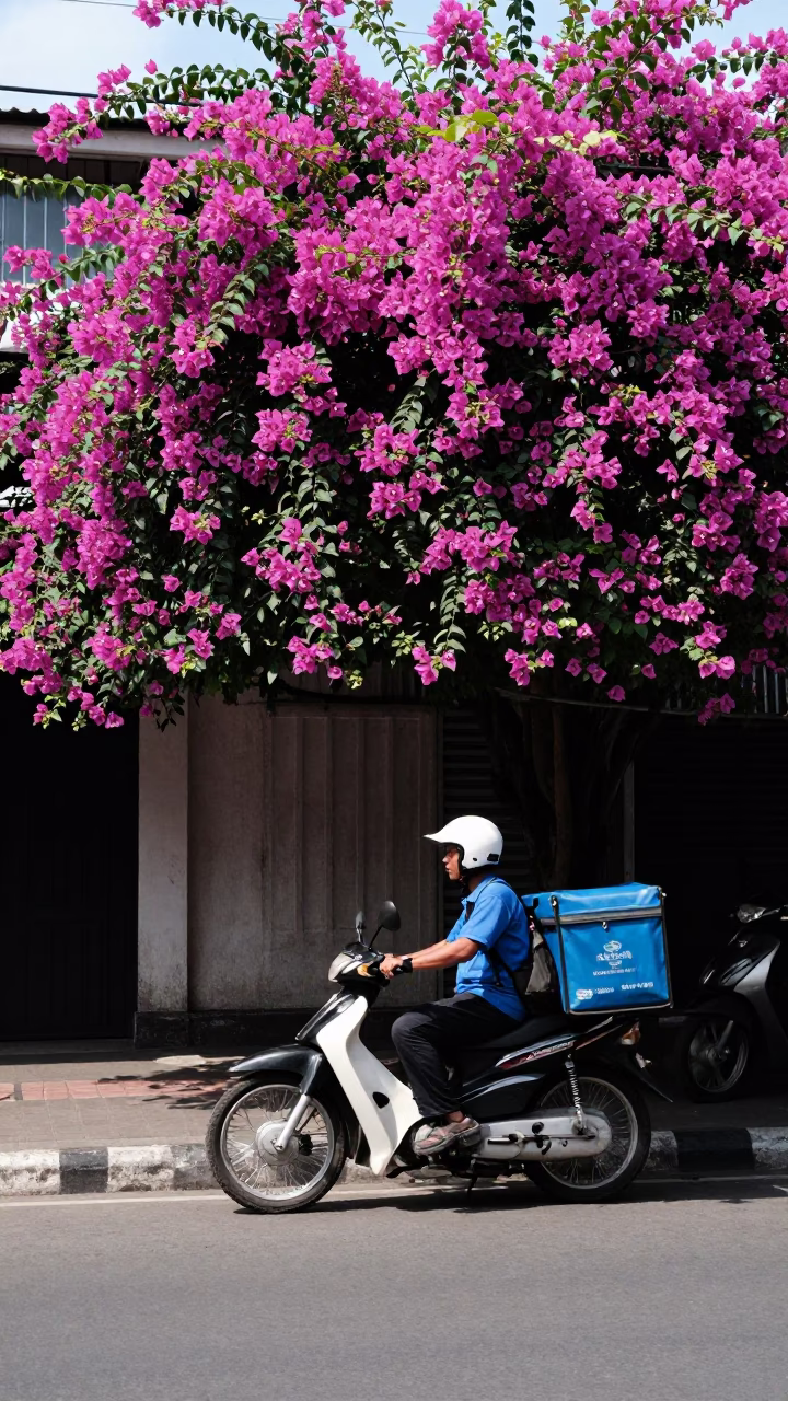 Motorbike Courier in Surabaya in in Surabaya, Indonesia