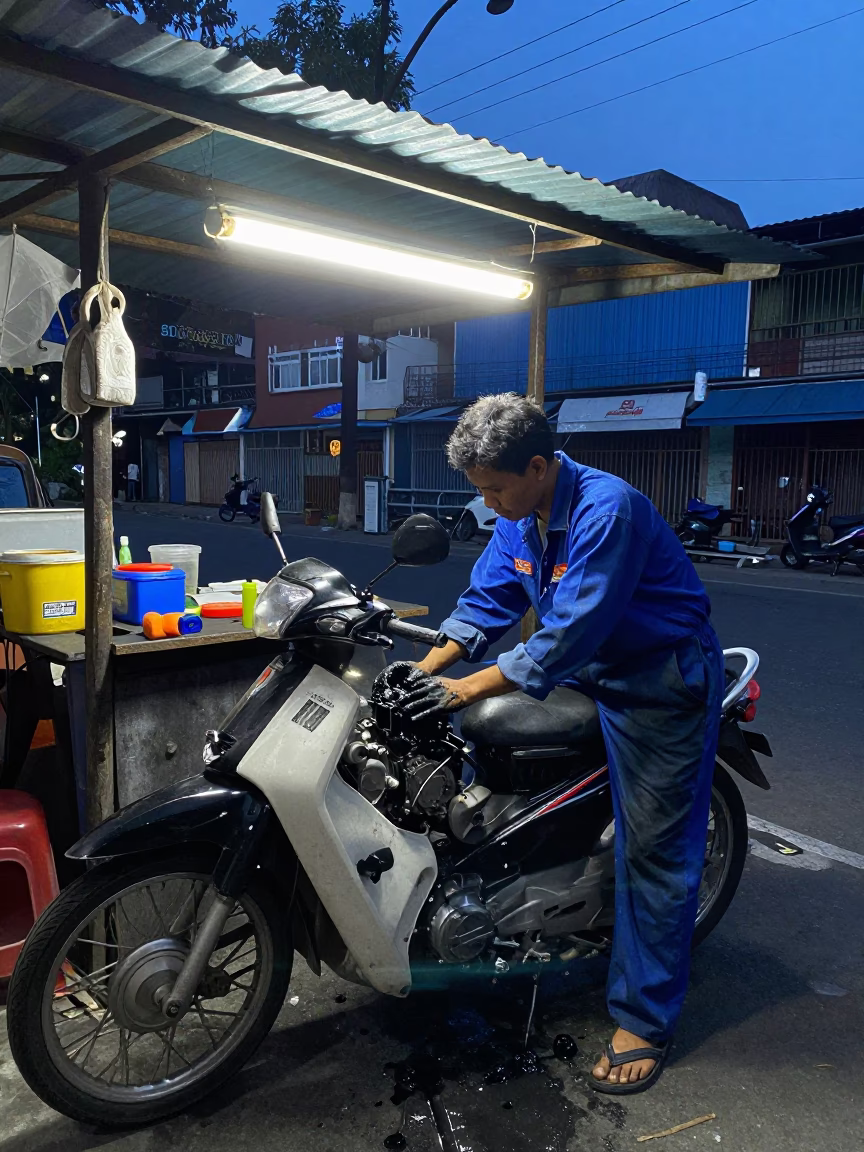 Motorbike Mechanic in Surabaya in in Surabaya, Indonesia