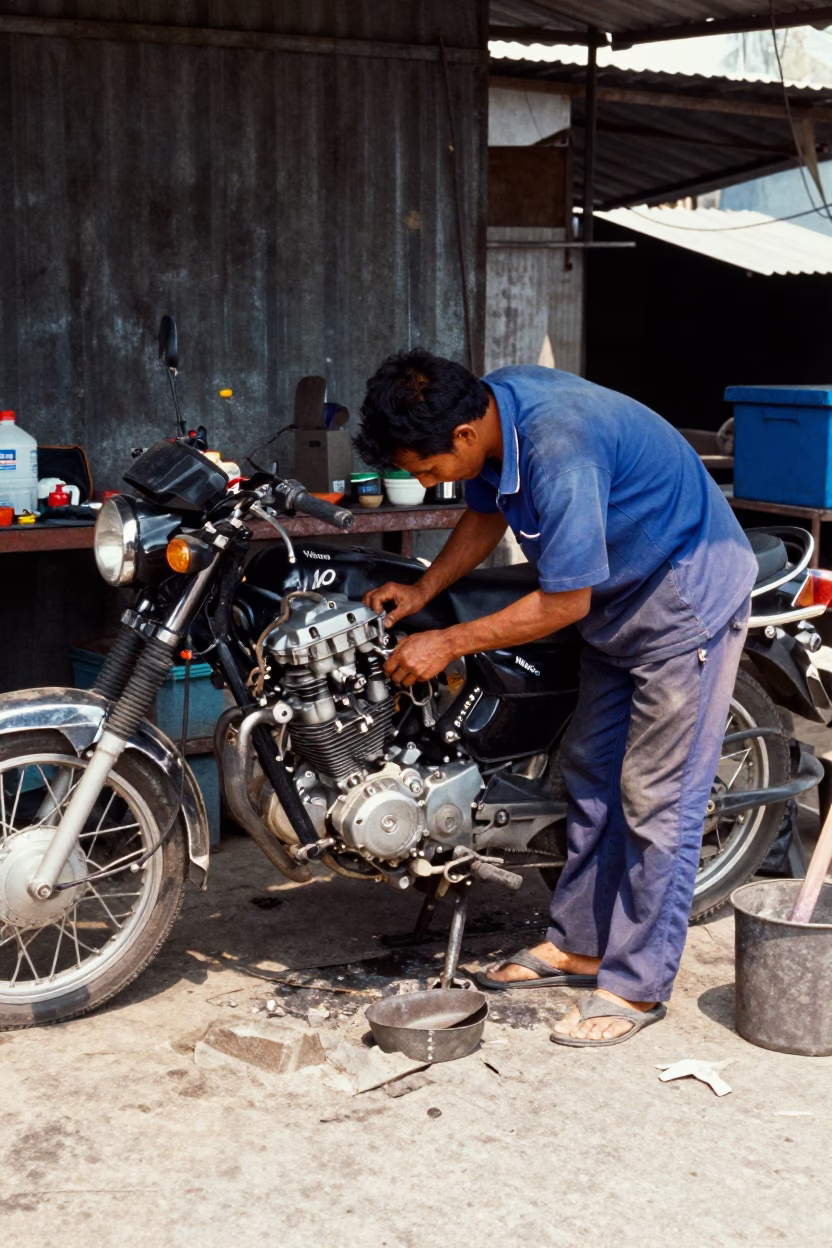 Motorcycle Engine in Phnom Penh in in Phnom Penh, Cambodia