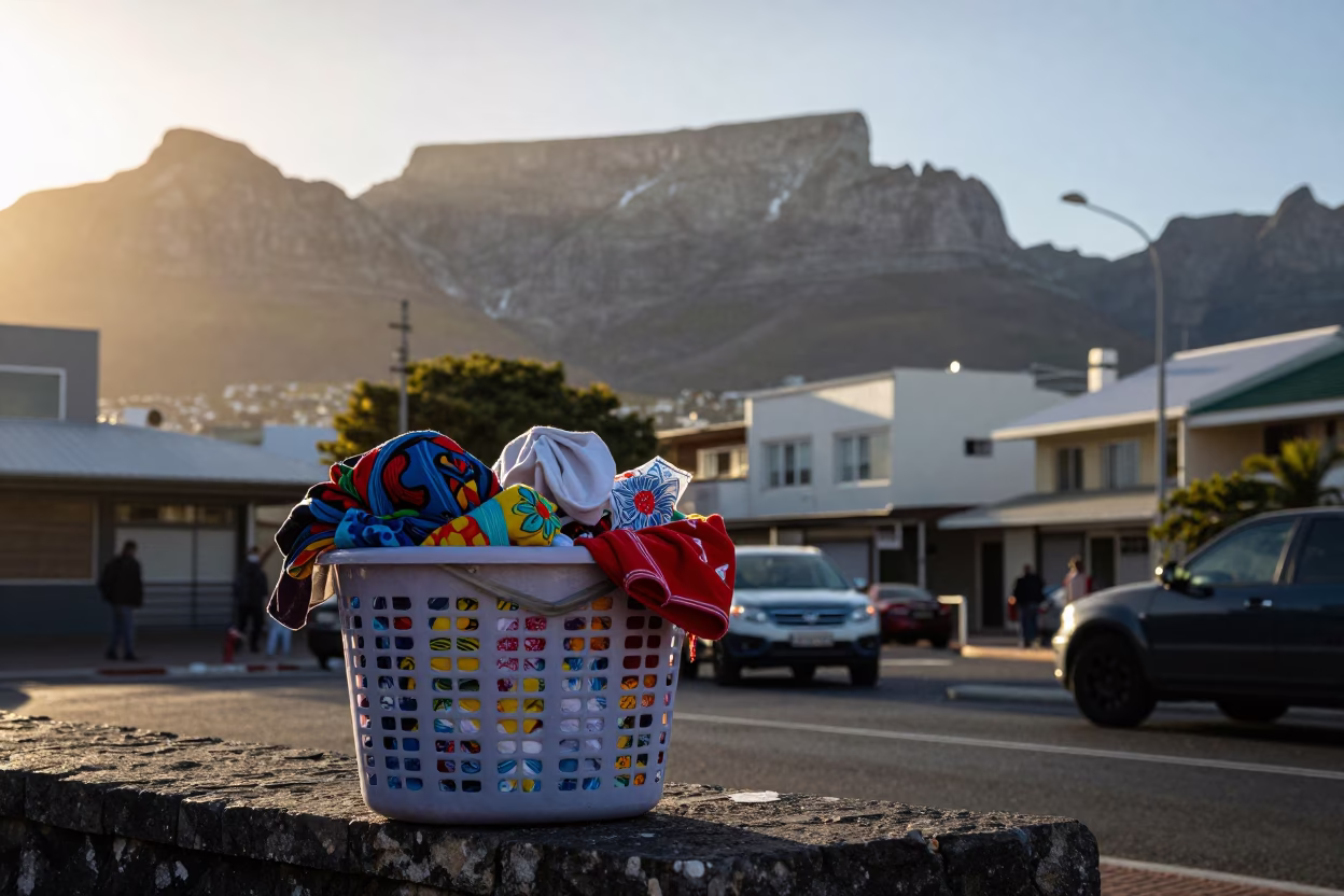 Mountain Backdrop in Cape Town at The Early Afternoon Light in in Cape Town, South Africa