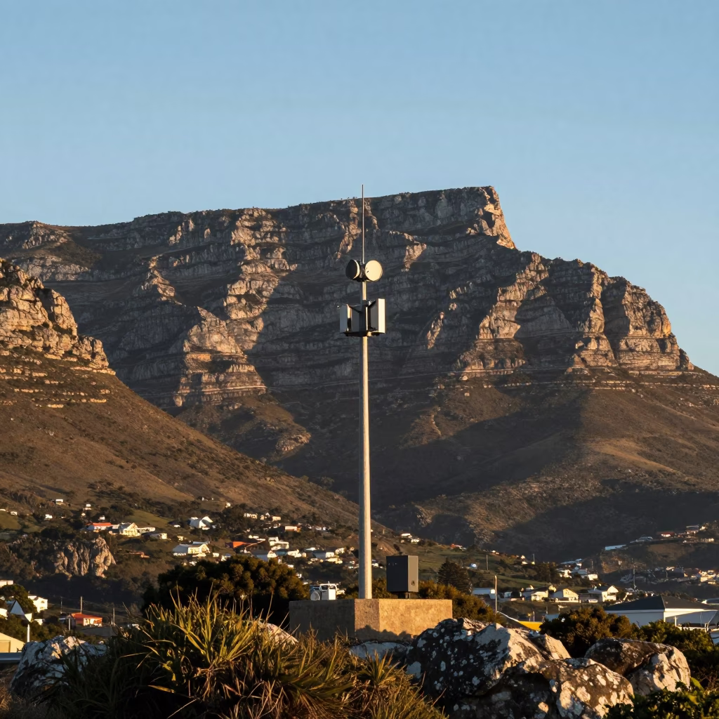 Mountain Landscape in Cape Town at The Early Afternoon Light in in Cape Town, South Africa