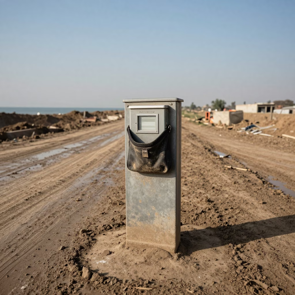 Muddy Road Construction Key Pouch Lahore in at a muddy site access road near Lahore