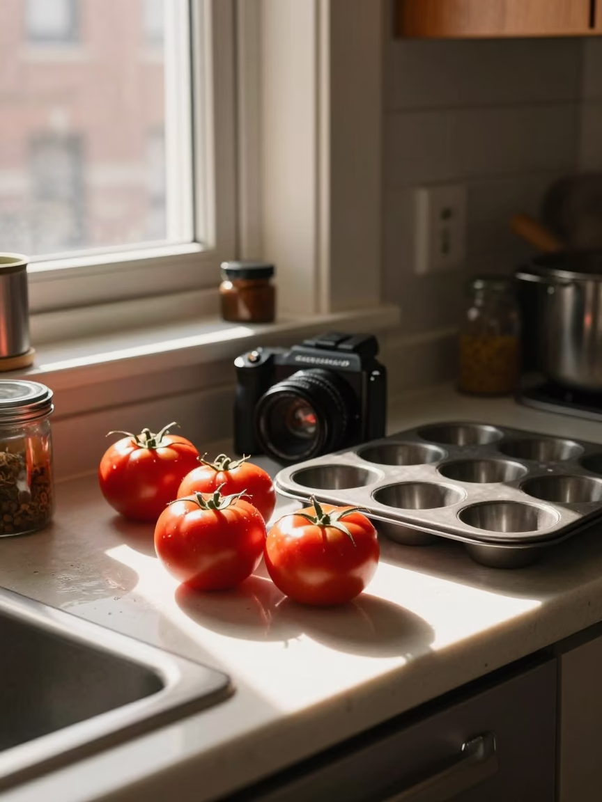 Muffin Tin at Late Afternoon Light in Boston in in Boston, Massachusetts, United States