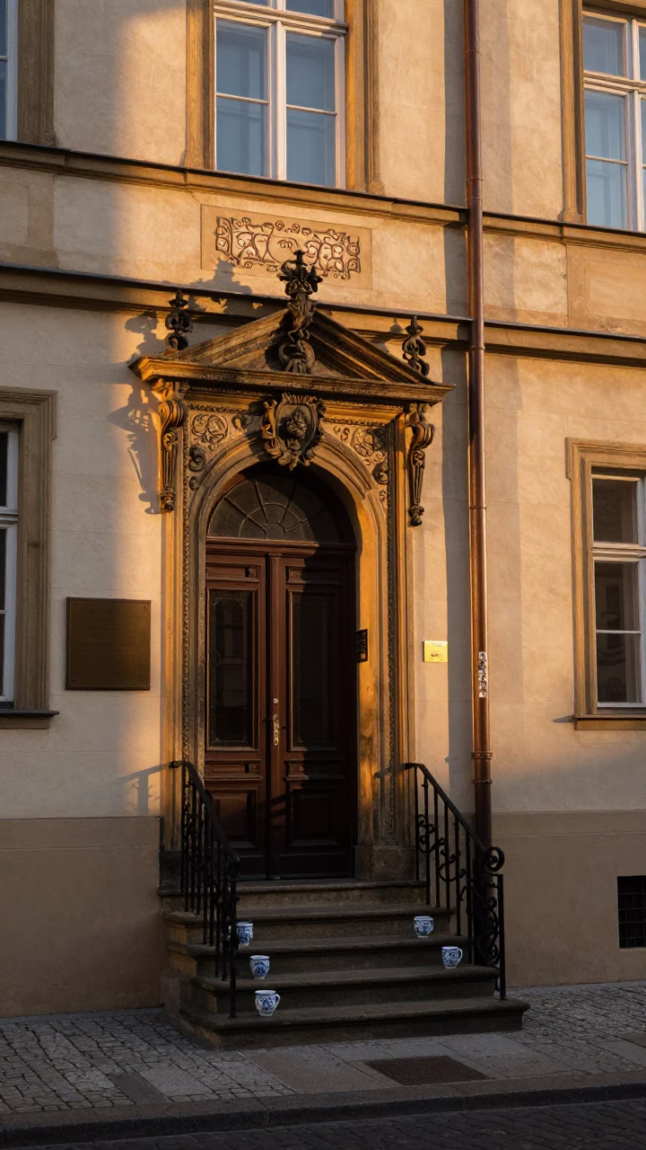 Mug at Golden Hour in Prague in in Prague, Czech Republic