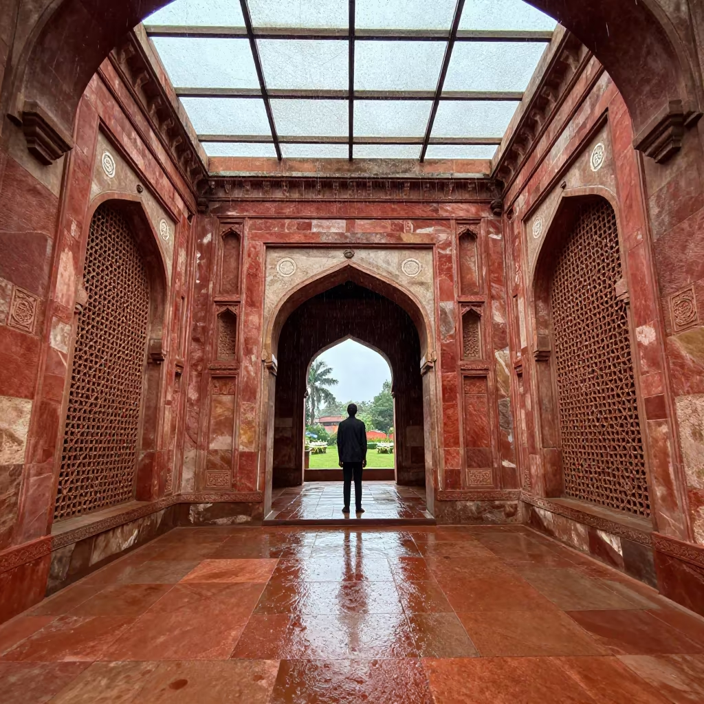 Mughal Pavilion in Kampala Skylit Passage in inside a skylit passageway in Kampala