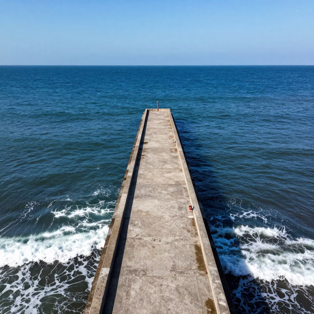 Mumbai Pier Drifts Into Deep Blue Ocean in near Mumbai