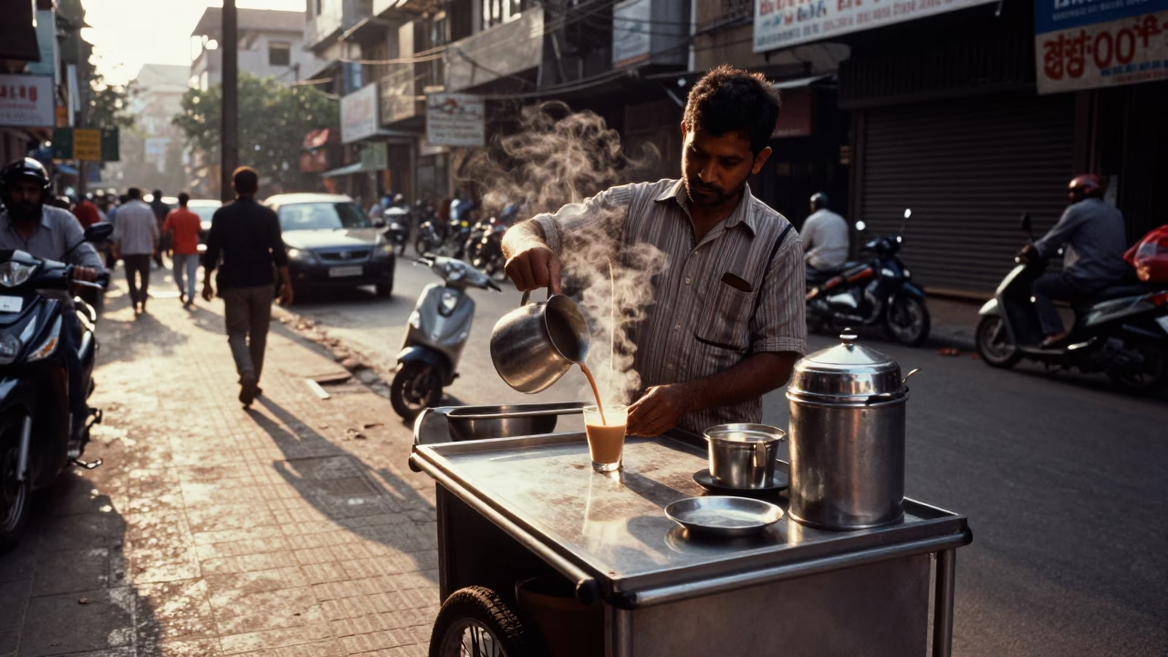 Mumbai Urban Life at The Late Afternoon Light in in Mumbai, India