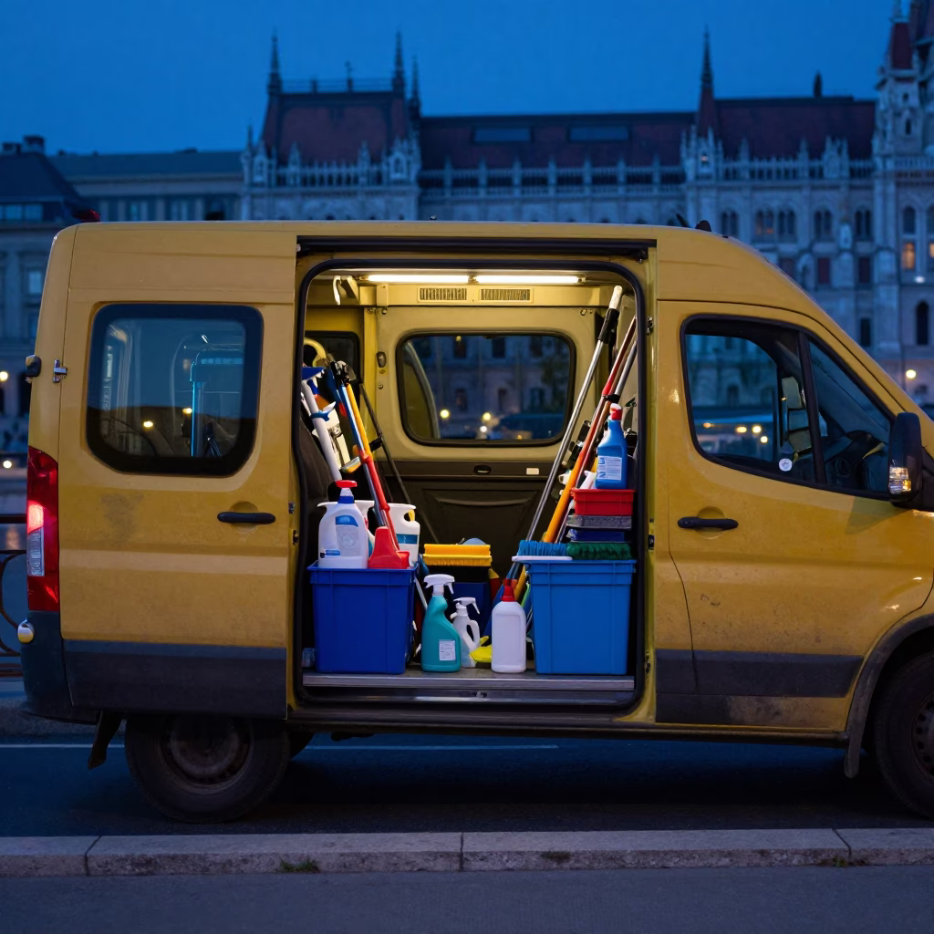 Municipal Van in Budapest in in Budapest, Hungary