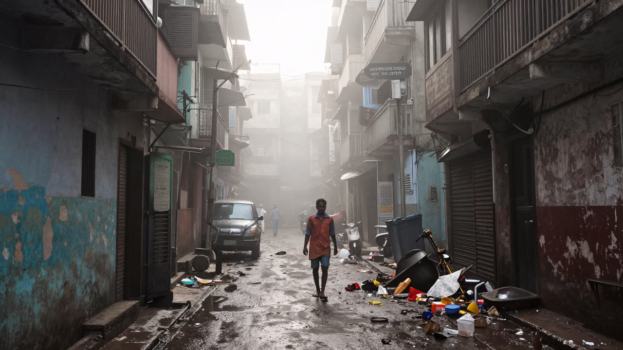 Municipal Worker in Mumbai in in Mumbai, India