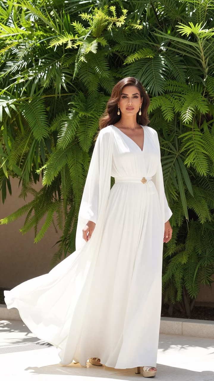 Muscat Elegant Woman at Bright Midmorning Light in in Muscat, Oman