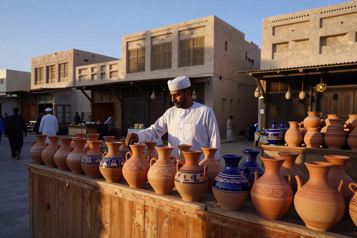 Muscat Evening Light at The Early Evening Light in in Muscat, Oman