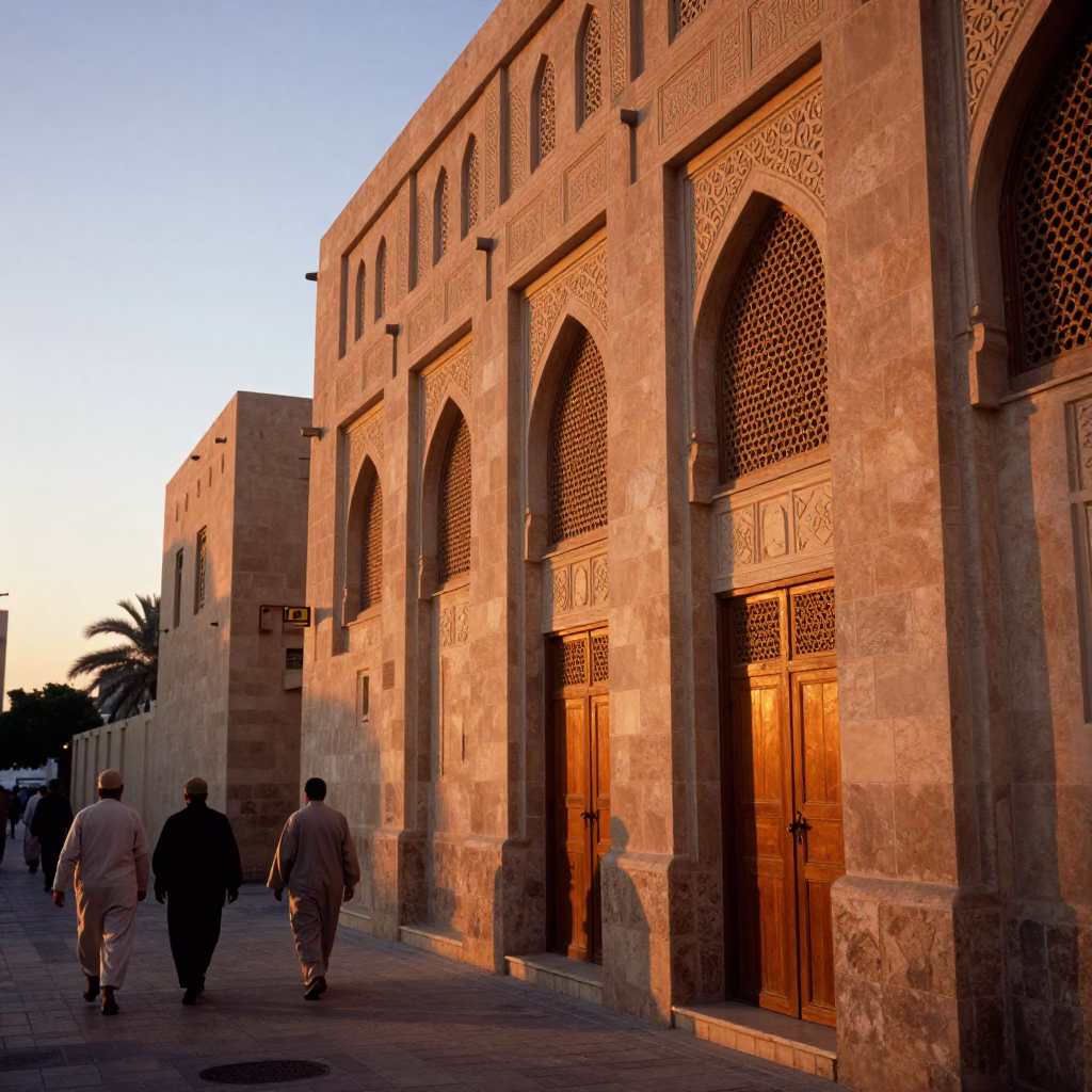 Muscat Hour Sunset at Sunset Light in in Muscat, Oman