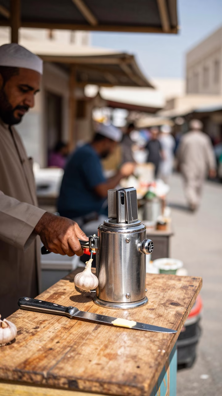 Muscat Street Stall at Midday Light in in Muscat, Oman