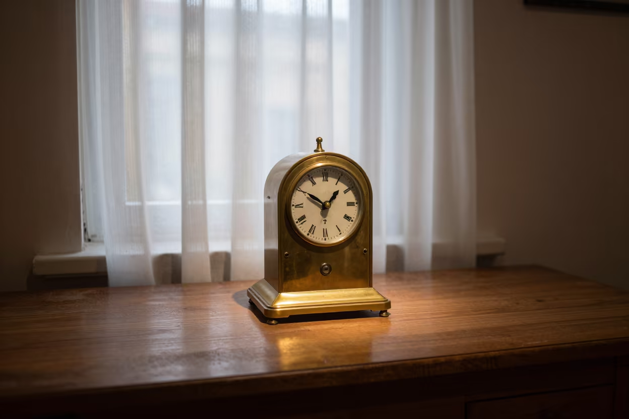 Museum Clock on Watchmaker Bench in on a museum plinth near Diyarbakir