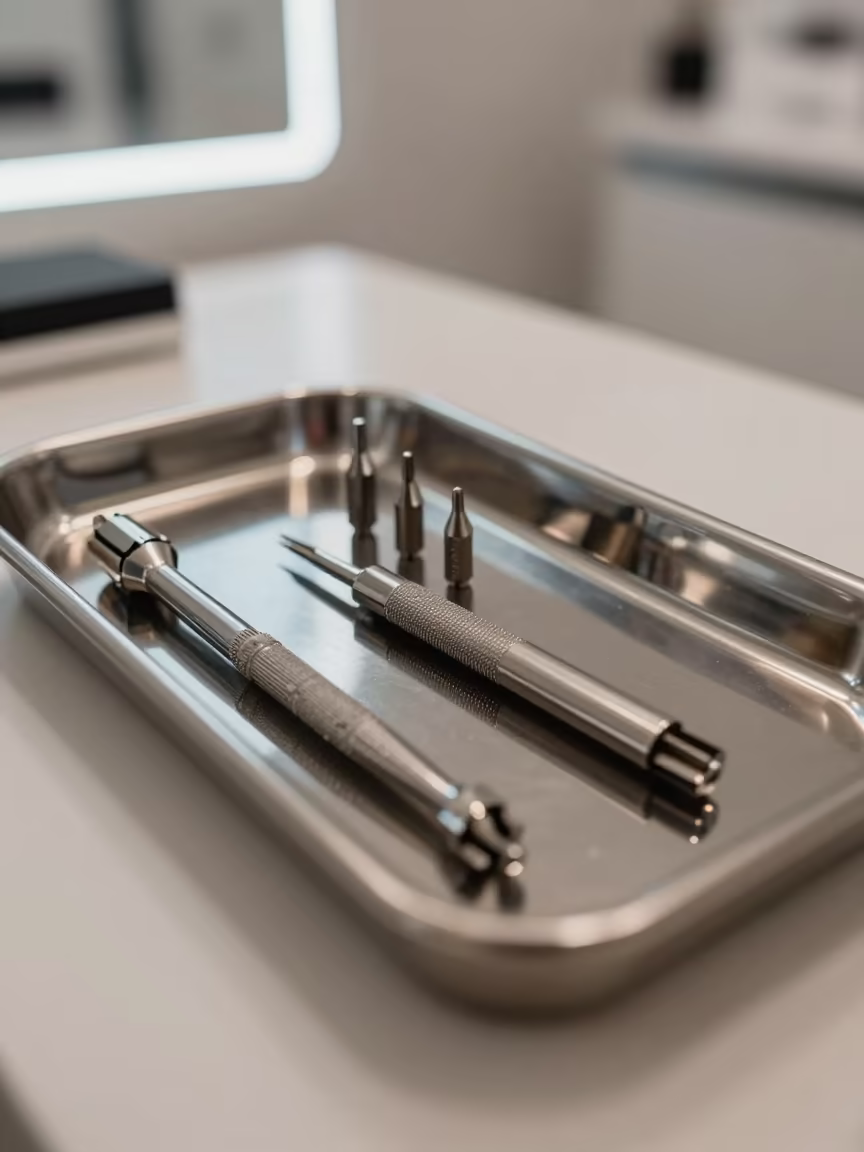 Nail Drill Wrench Tray Twilight Verona in inside a skincare treatment room in Verona