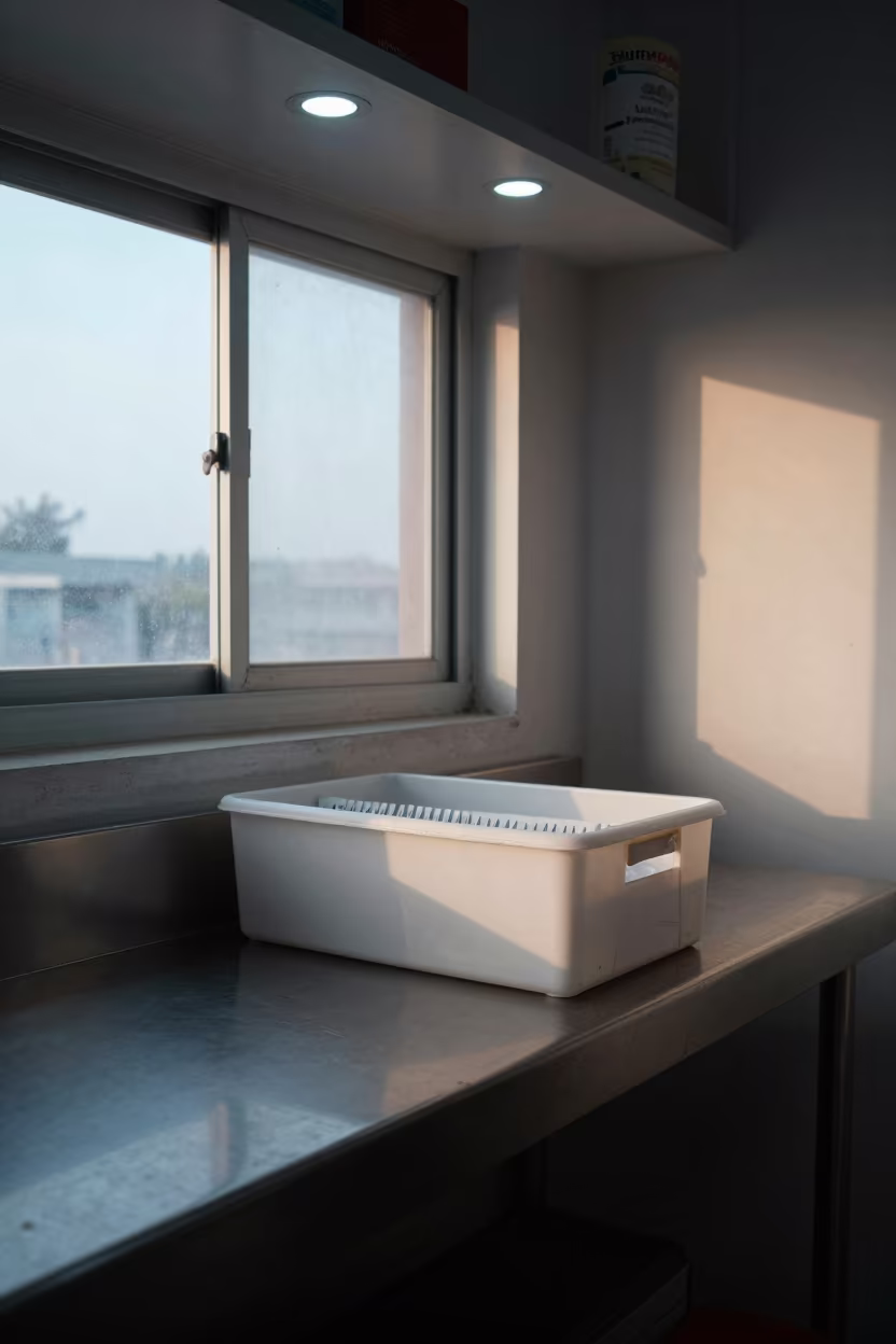 Nail File Sanitizer Box in Salon in in a beauty supply area under white LEDs in Saharanpur