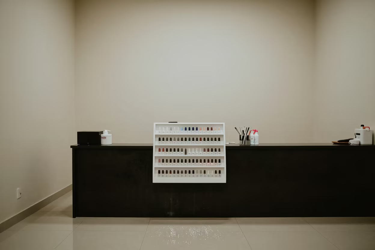 Nail Salon Count Board Reset Johor Bahru in inside a nail studio in Johor Bahru