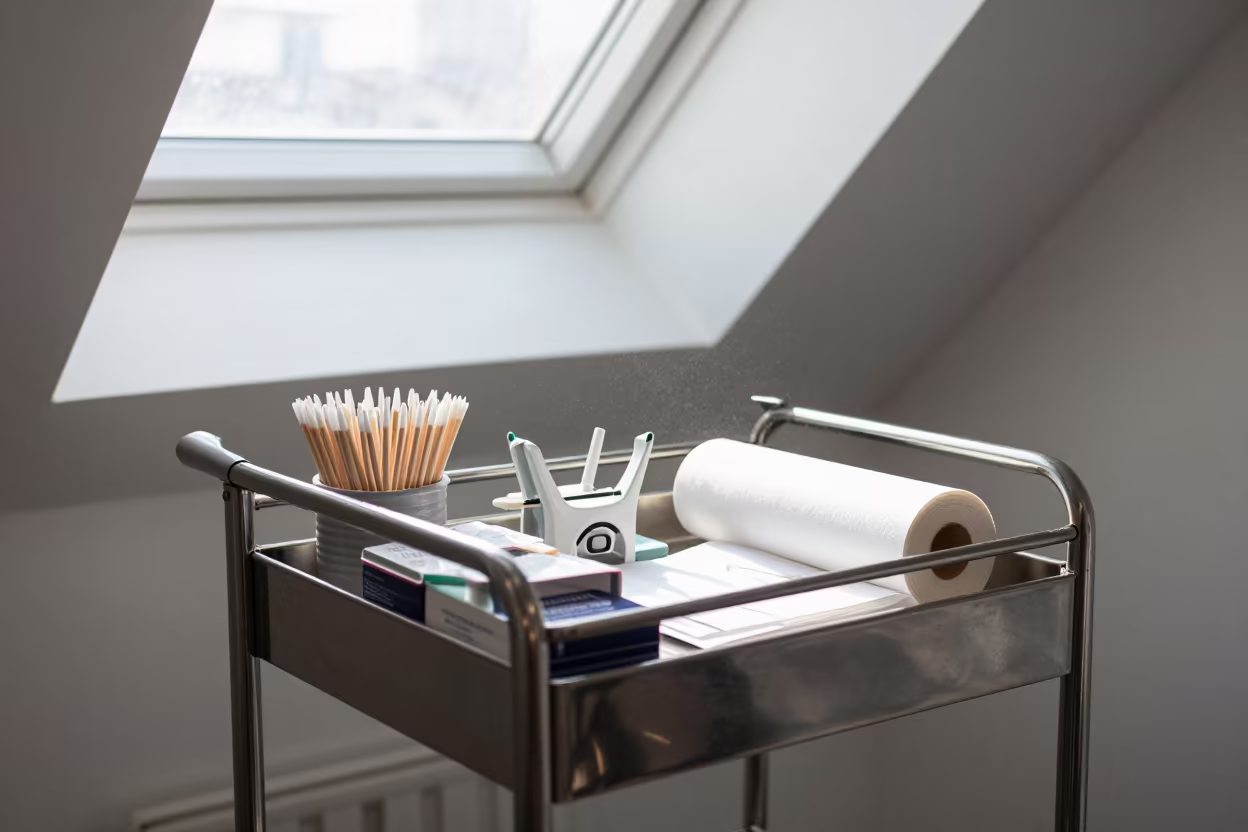 Nail Studio Waxing Trolley at Noon in inside a nail studio in Dania