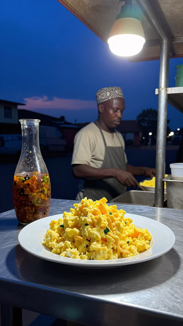 Nairobi Gallo Pinto Scrambled Eggs And Carafe in in Nairobi, Kenya