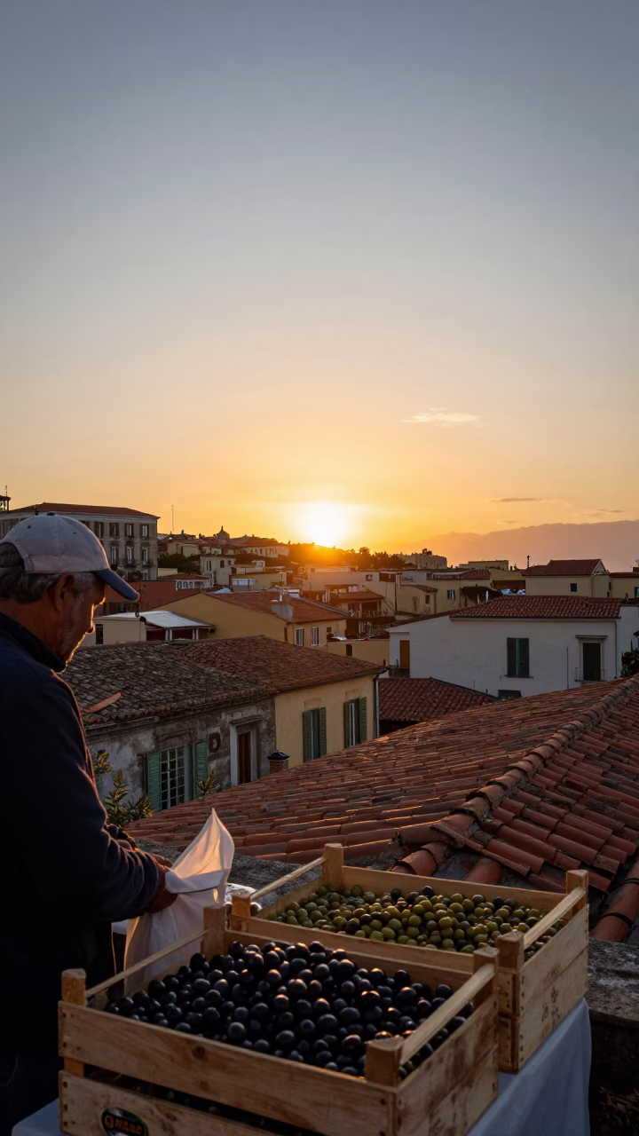 Naples Historic Architecture And Street Life at Sunset Light in in Naples, Italy