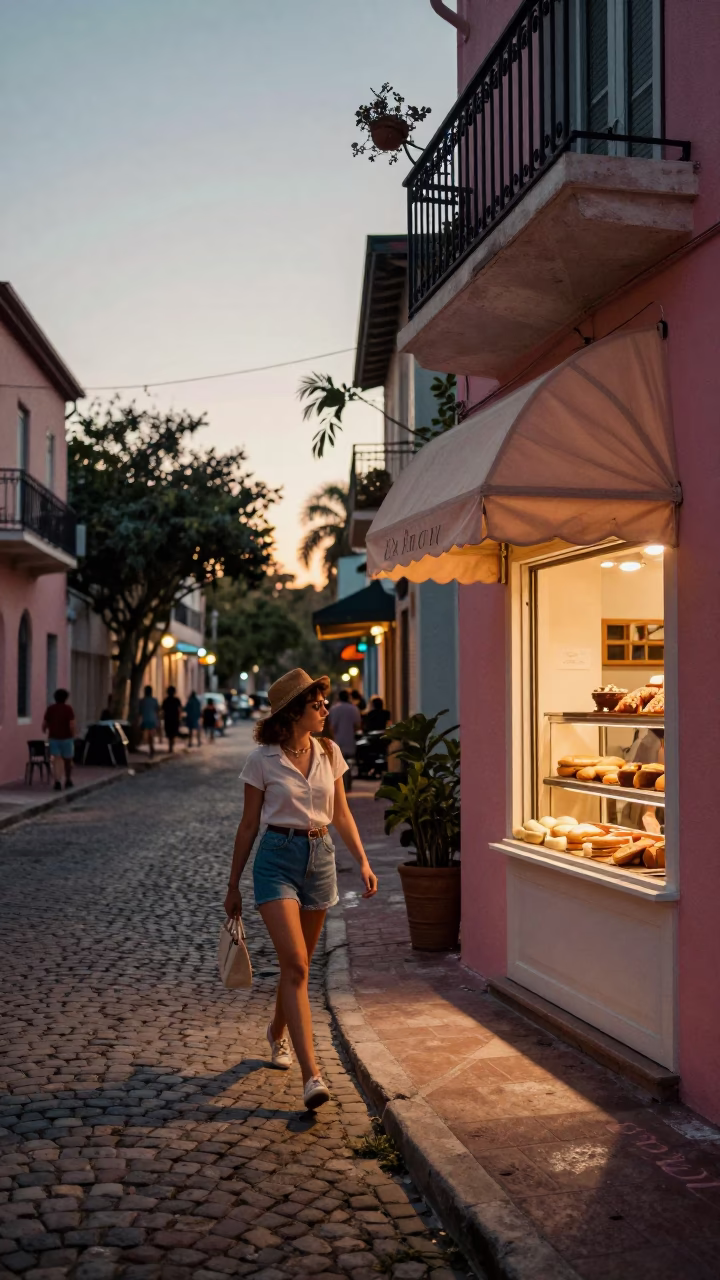 Naples Italy Dawn Street Scene with Vintage Fashion and Local Market Details in in Naples, Italy
