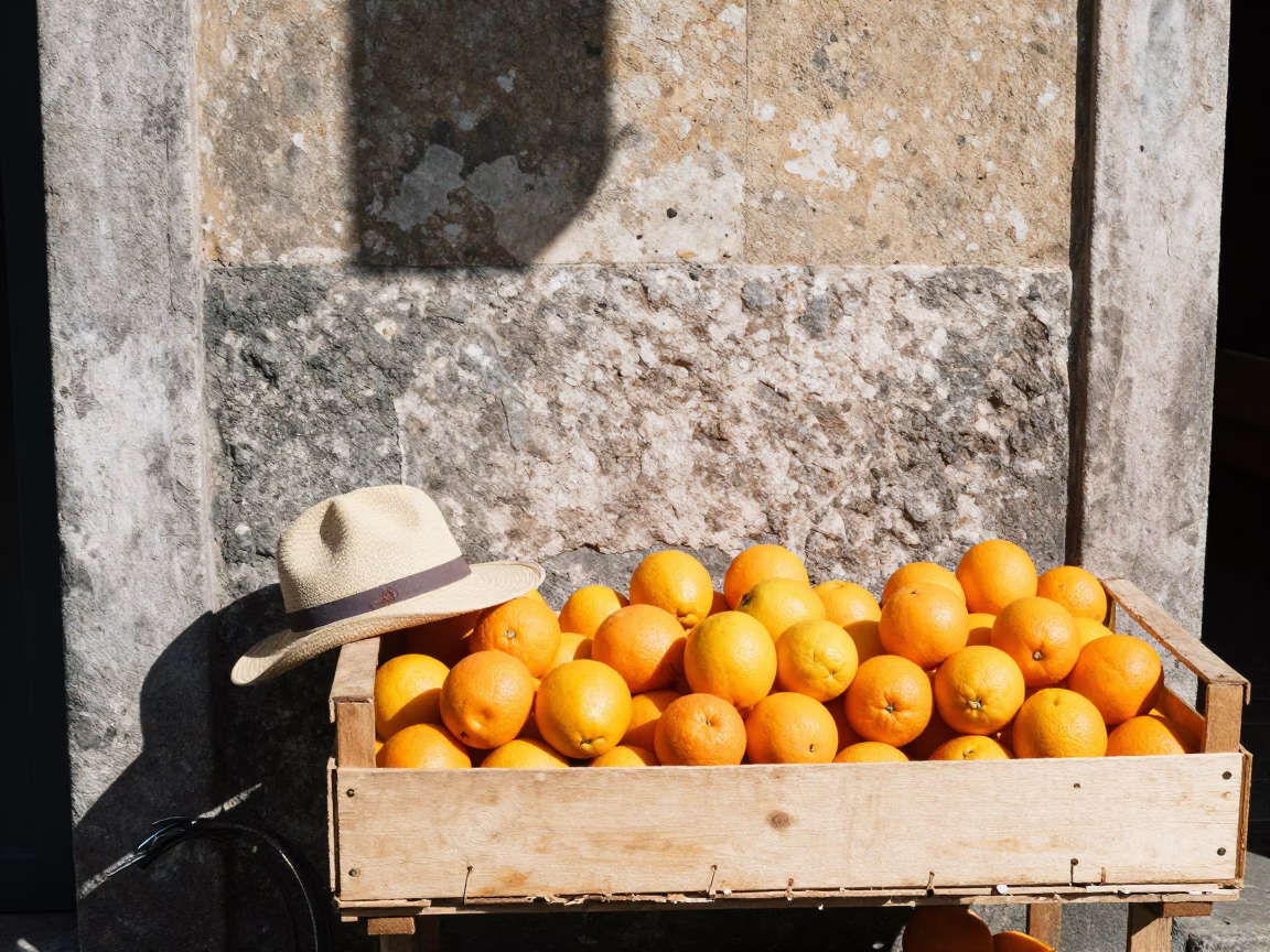Naples Midday Sunlight at Midday Light in in Naples, Italy