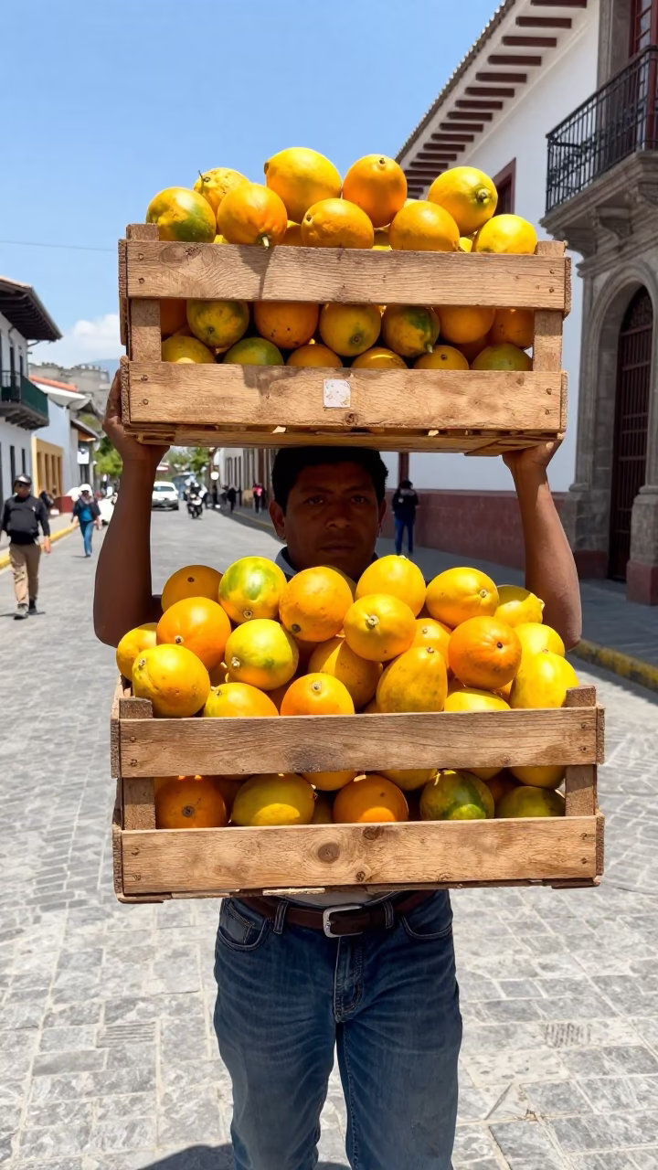 Naranjillas at Flat Noon Light in Quito in in Quito, Ecuador