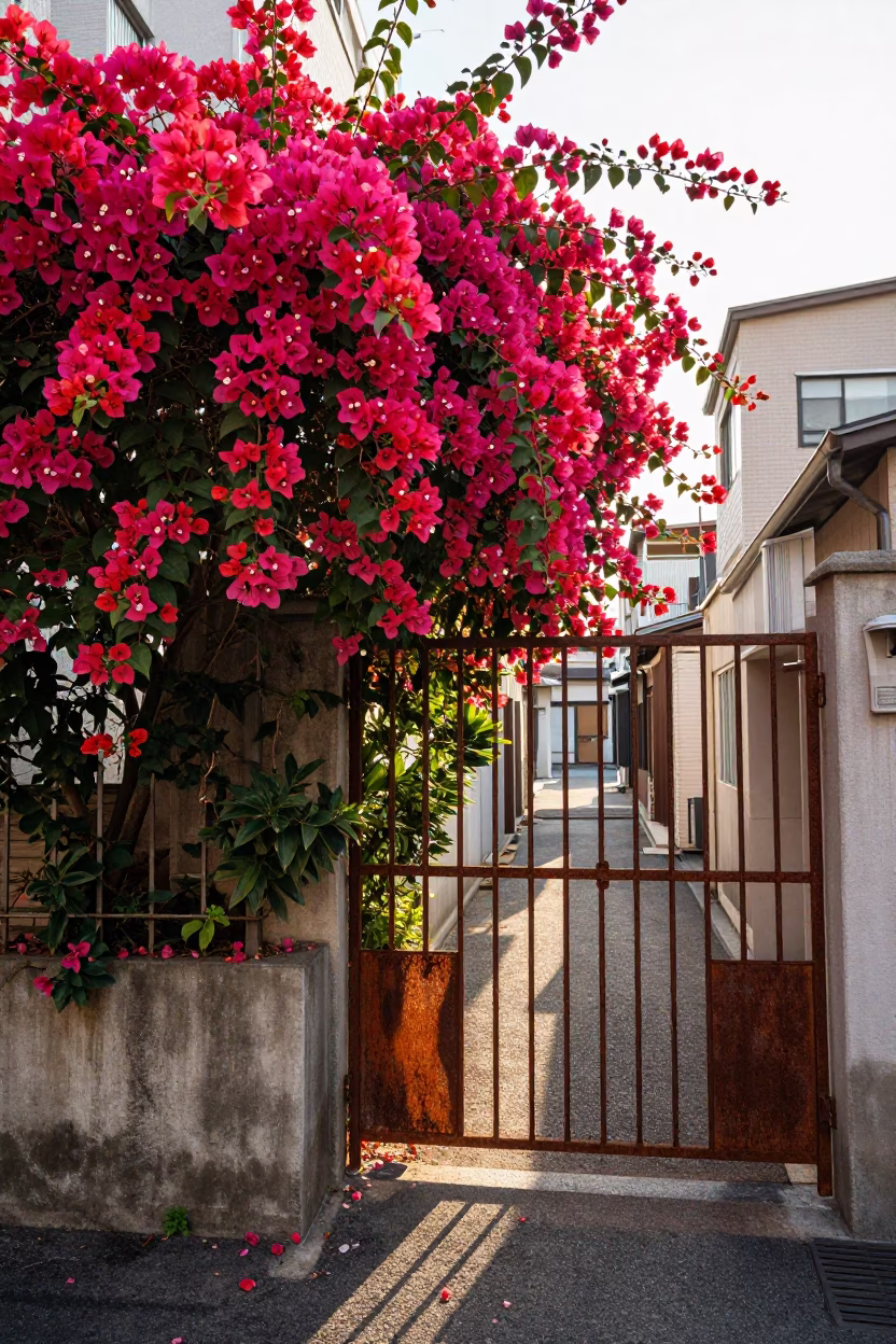 Narrow Alleyway at The Early Afternoon Light in Osaka in in Osaka, Japan