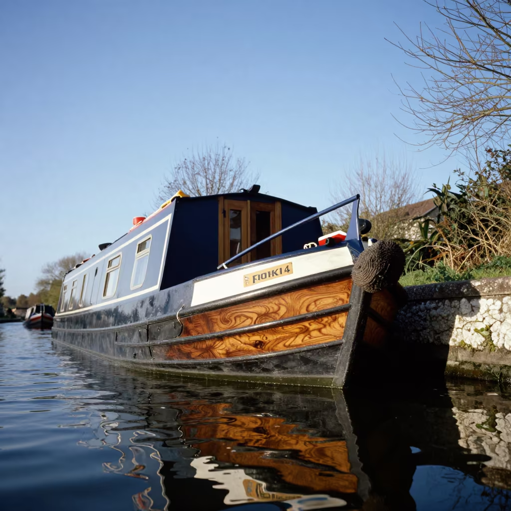 Narrowboat Stone Transformation English Canal in near Split