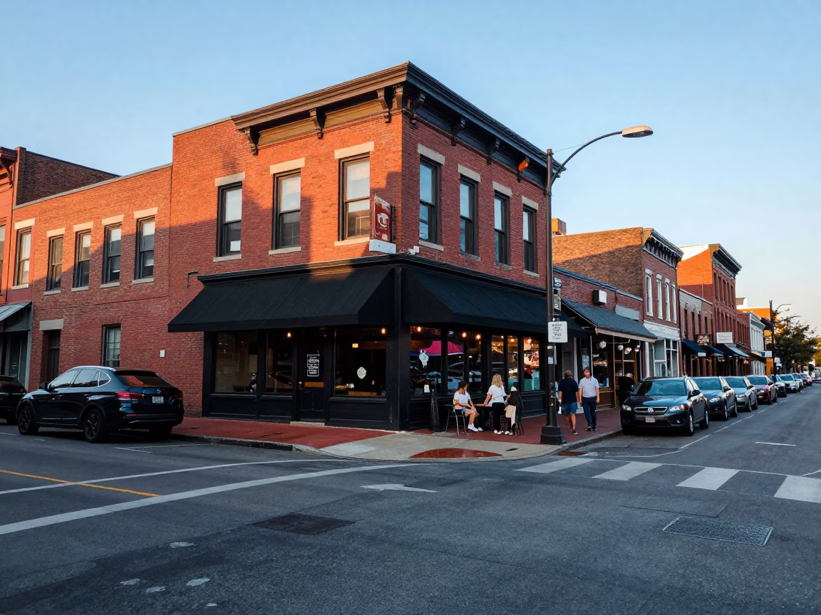 Nashville Street Scene at Early Morning Light in in Nashville, Tennessee, United States