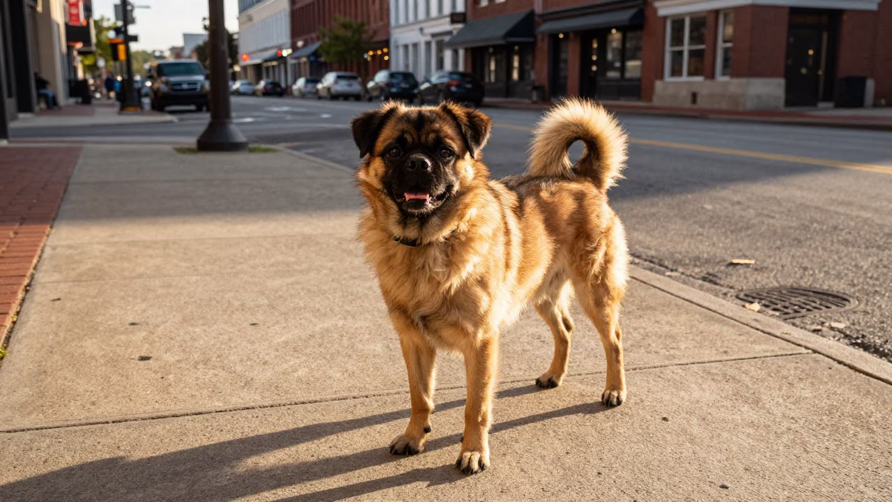 Nashville Street Scene at Late Afternoon Light in in Nashville, Tennessee, United States