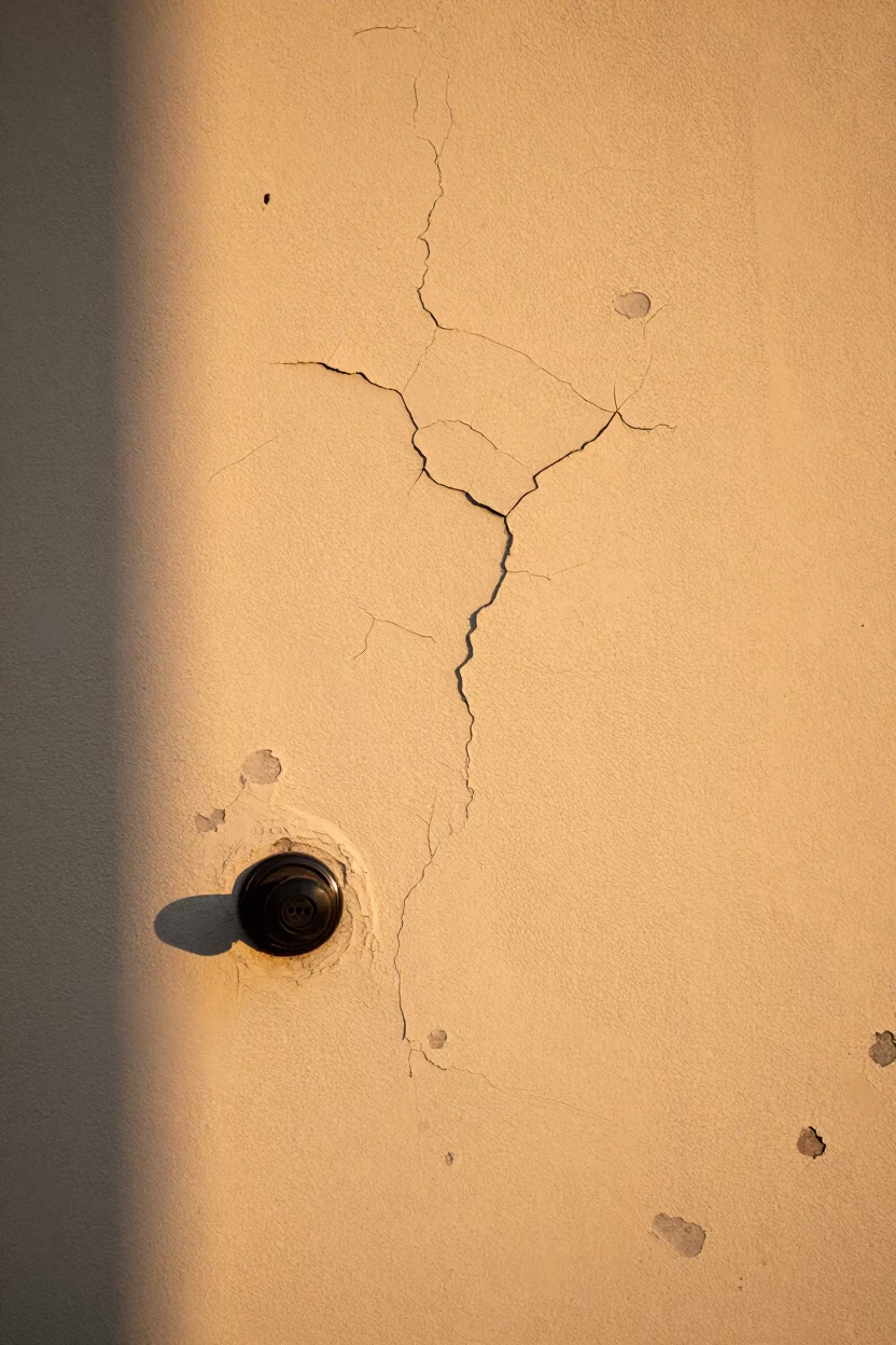 Nashville Stucco Wall at Golden Hour in in Nashville, Tennessee, United States