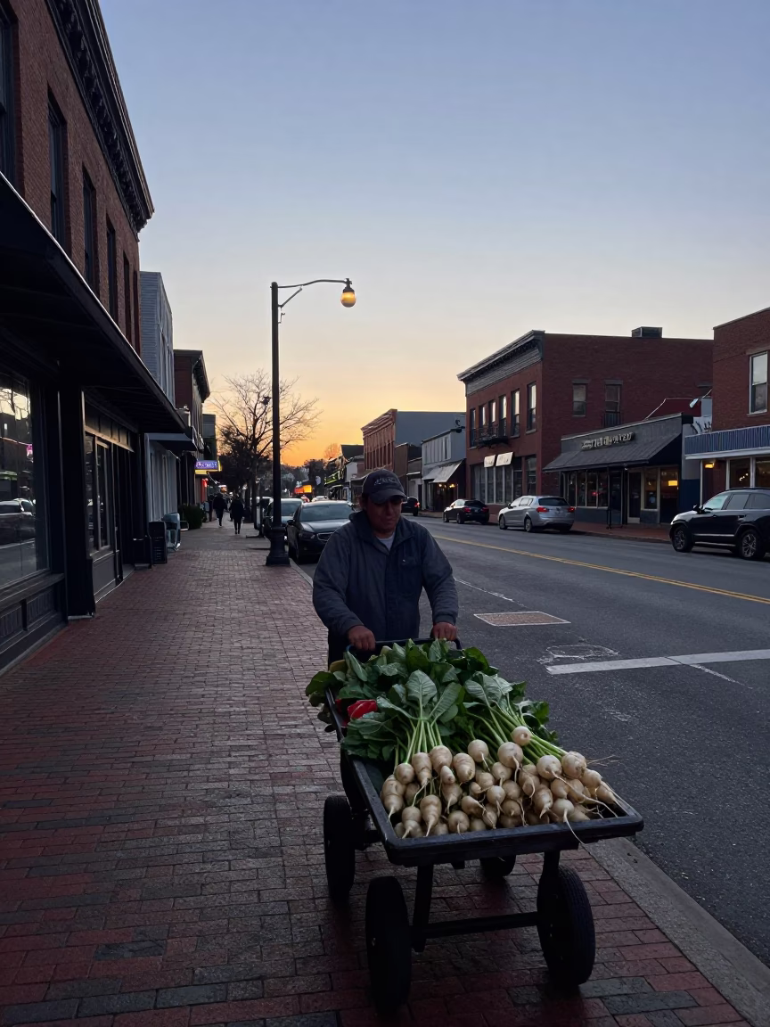 Nashville Tennessee Early Morning Street Scene Before Sunrise with Local Life in in Nashville, Tennessee, United States